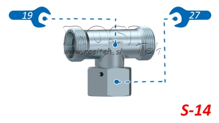 HIDRAVLIČNI T KOM S-14 Z VRTLJIVO MATICO CENTRALNO M22x1,5