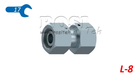 HIDRAULIKUS KETTŐS FORGÓ ANYÁS CSATLAKOZÓ (8L) M14X1,5