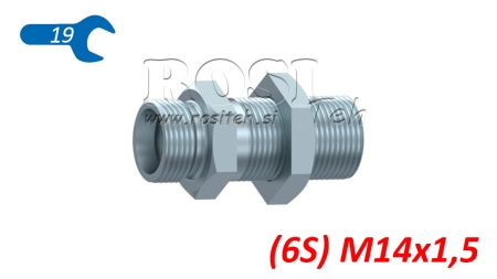 ZŁĄCZE HYDRAULICZNE PRZELOTOWE PODWÓJNE (6S) M14X1,5