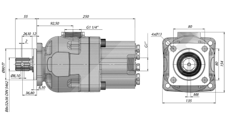 BOMBA HIDRÁULICA DE PISTÓN -60CC - 270 BAR