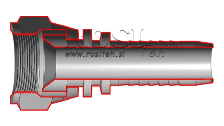 HYDRAULISCHER ANSCHLUSS DKJ JIC74° WEIBLICH DN6-7/16”-20