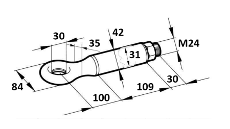 FORGÓ HUZÓ KAMPÓ  FI30 2500/400KG