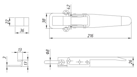 OLDALZÁR TÍPUS OCCHIO ECO
