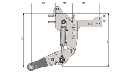 UNIVERZALNI KIT PREDNJA ČELNA HIDRAVLIKA 1KAT PROFI STANDARD ZA TRAKTOR 800kg (VAŠ RAL PO IZBIRI)