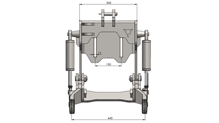 UNIVERZALNI KIT PREDNJA ČELNA HIDRAVLIKA 1KAT PROFI STANDARD ZA TRAKTOR 800kg (VAŠ RAL PO IZBIRI)