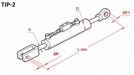 HIDRAULIKUS EMELŐ FŰGGESZTŐKAR  - CASE-IH 80/40perc.550 tip (2) fi 25/25