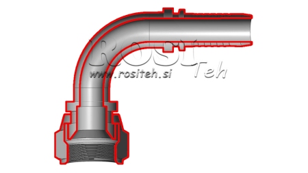 RACCORD HYDRAULIQUE DKJ JIC74° COUDE FEMELLE 90° DN6-9/16-18