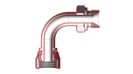 CODO HIDRÁULICO 90° BSP MACHO-HEMBRA 1/2