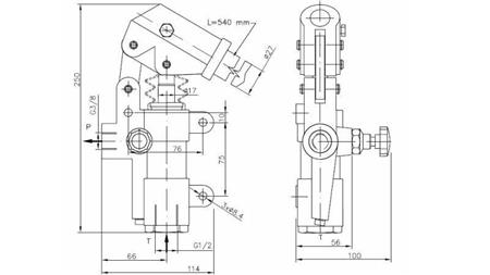 HÅNDPUMPE 20CC -SD- SELVFORSYNENDE ENKEL RETNING - dimensioner