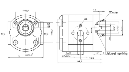 HYDRAULIC PUMP 10C4.2X179 GR.1 - 4,2cc - RIGHT