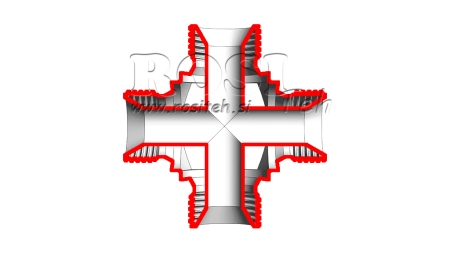 CROSS MALE BSP HYDRAULIQUE T 3/8