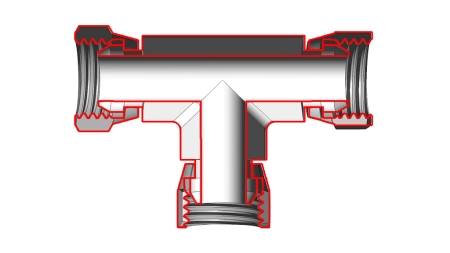HIDRAULIKUS T-IDOM FORGÓ ANYÁVAL BSP 3/4