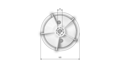 VENTILADOR DO MOTOR ELÉTRICO MS 63