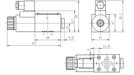 CETOP 3_1 SPOLE DIMENSIONER 3B