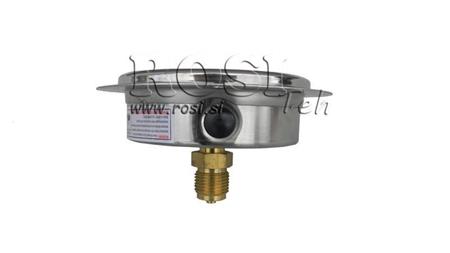 MANOMÈTRE DN100 ARRIÈRE 0 - 25 BAR - 1/2