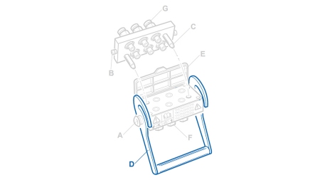 PALANCA PARA MULTI-FASTER 4,6VIAS PARTE FIJA