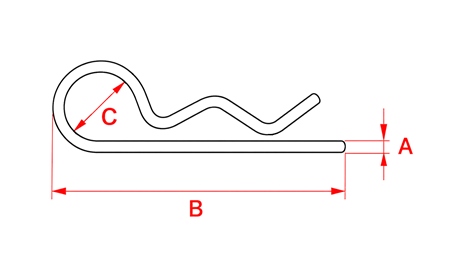 FEDERVORSTECKER 6 mm (8 Stück)