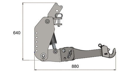 KIT UNIVERSEL HYDRAULIQUE FRONTAL ( AVANT) 2 EME - FLEXCATEGORIE POUR TRACTEUR 1500 KG (RAL AU CHOIX)