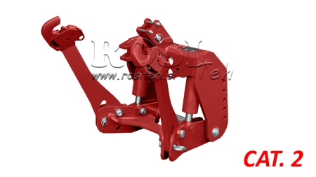 ELEVADOR FRONTAL UNIVERSAL PARA TRACTOR CAT. 2 1500KG - ROJO (RAL 3000)