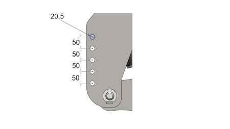 ELEVADOR FRONTAL UNIVERSAL PARA TRACTOR CAT. 2 1500KG - ROJO (RAL 3000)