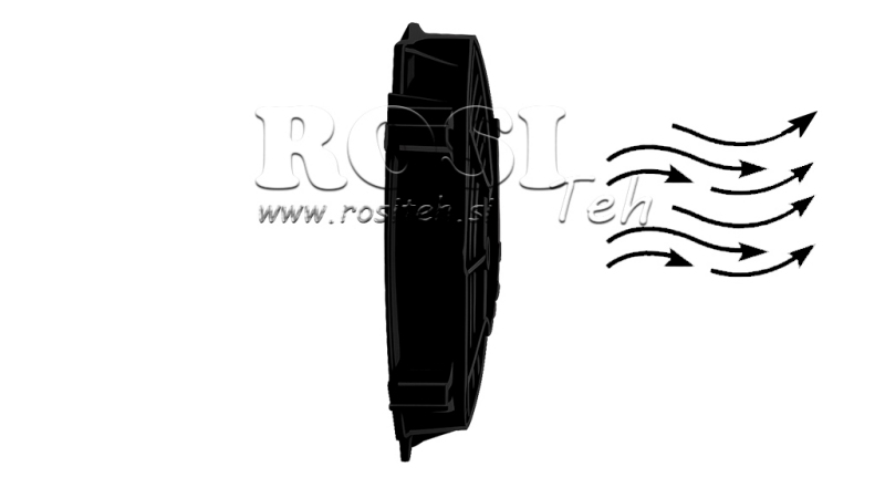 VENTILATORE ASSIALE 225mm TIRANDO 12V