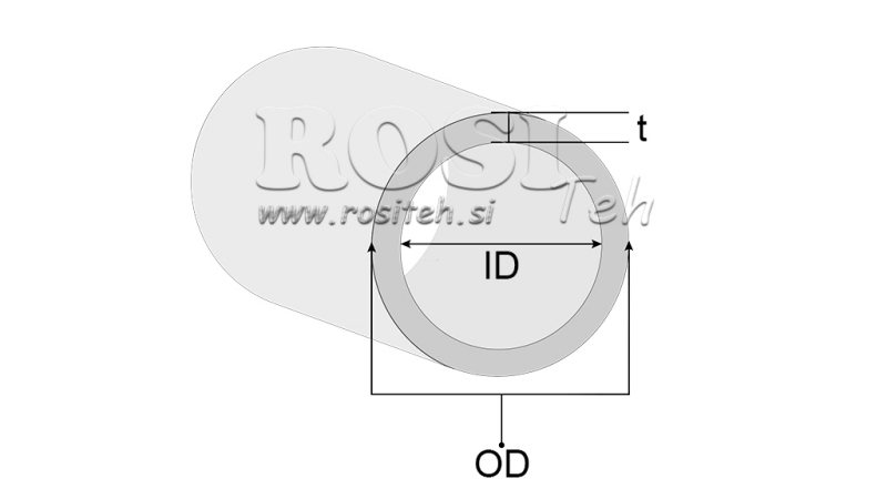 GEHONTE ROHR H9 FÜR HYDRAULIKZYLINDER 80/90 - 5mm (1000mm)