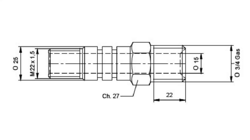 OLJEKOPPLING FI25 - 3/4