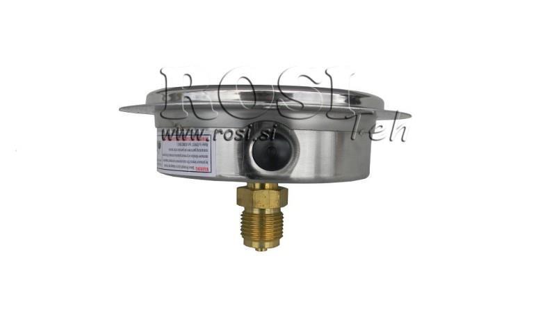 MANOMÈTRE DN100 ARRIÈRE 0 - 25 BAR - 1/2