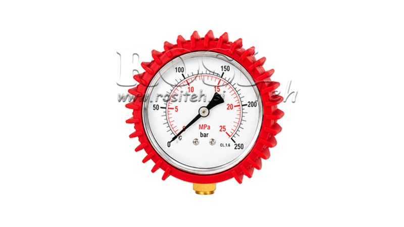 BESCHERMENDE RUBBER VOOR MANOMETER DN63 - ROOD