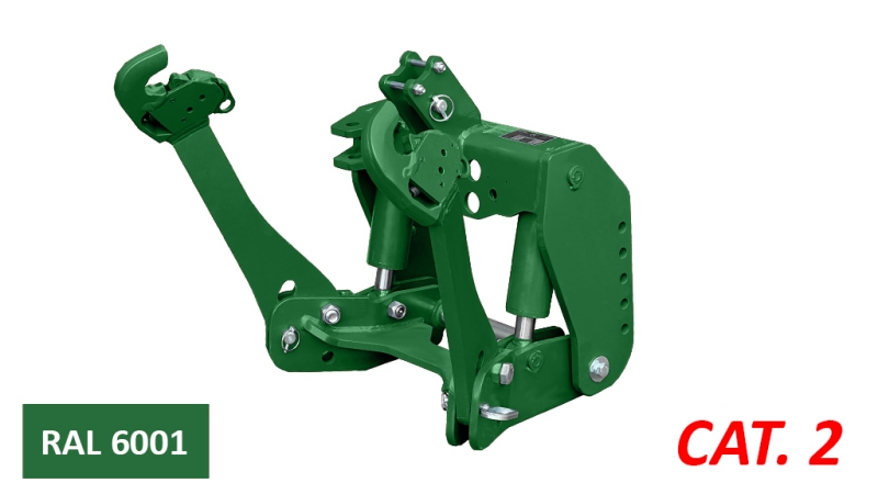 UNIVERSAL KIT FRONT HYDRAULICS 2KAT FOR TRACTOR 1500KG - GREEN (RAL 6001)