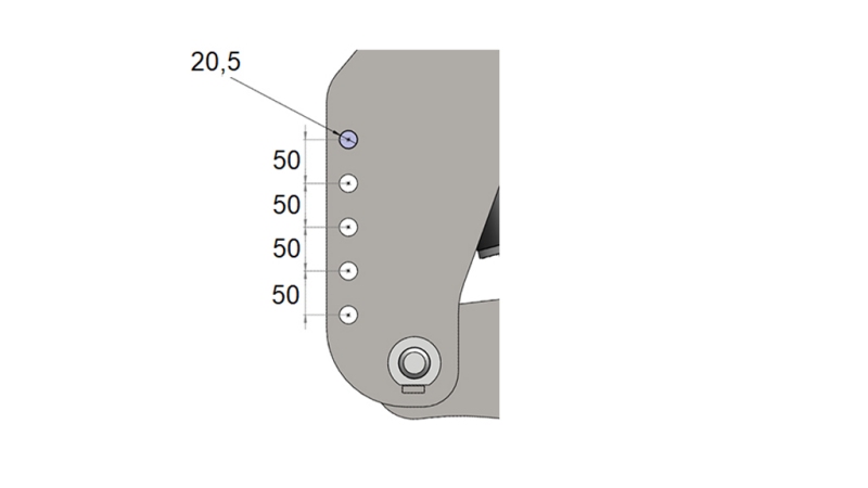 UNIVERSAL KIT FRONT HYDRAULICS 2KAT FOR TRACTOR 1500KG - RED (RAL 3000)