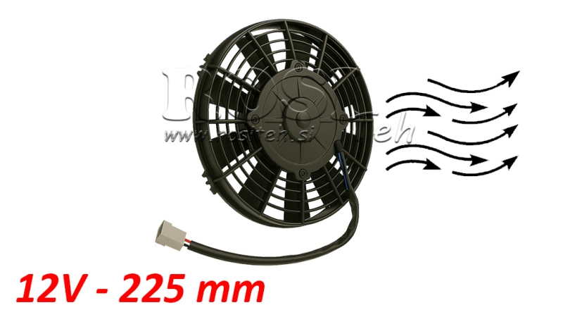 AXIÁLNÍ VENTILÁTOR 225MM TAŽNÝ 12V