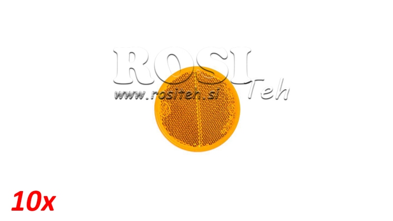 RÉFLECTEUR ROND Φ 60 ORANGE (10PCS)