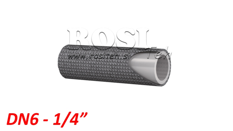 HLADKÁ HADICA ODOLNÁ VOČI TEPLU PTFE SAE100 R14 DN6 (1/4