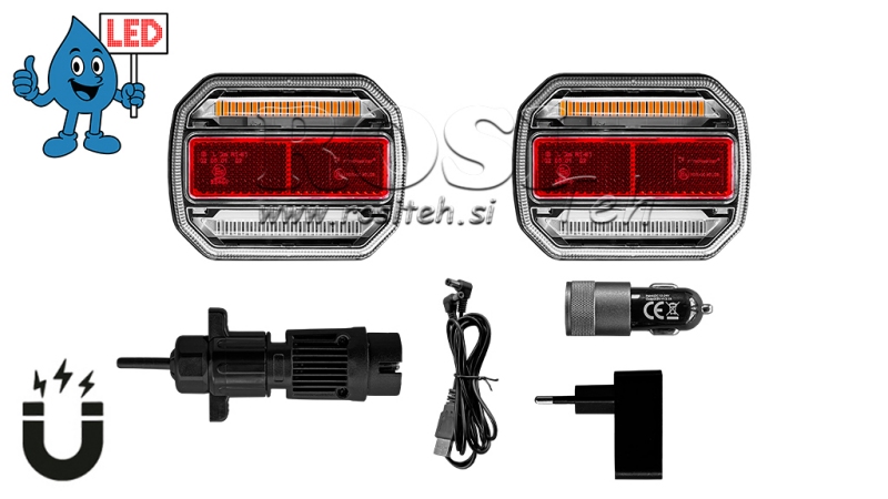 LED MÁGNESES FÉNYKÉSZLET - VEZETÉK NÉLKÜLI 12/24V KANBUSZ