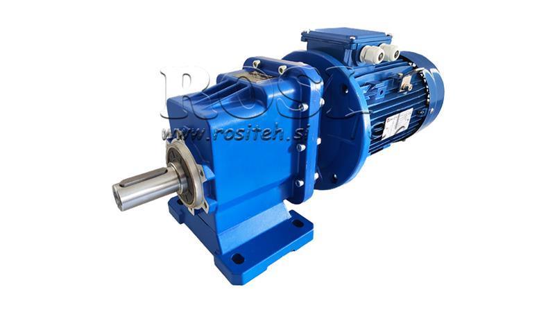 MOTORE ELETTRICO MONOFASE 3.0kW CON RIDUTTORE ERC04 MS100 56rpm