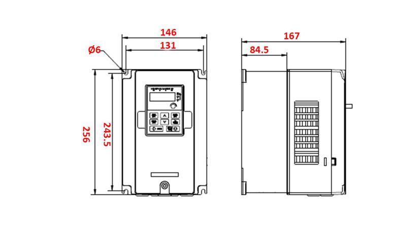 CONVERTITORE DI FREQUENZA–INVERTER 3fase 5,5kW GD20-5R5G-4-EU