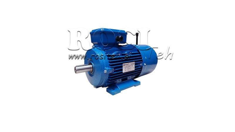 1,1kW-ELEKTRO MOTOR Z ZAVORO MSH 80 3-4_1390vrt 3Faz nogice-B3