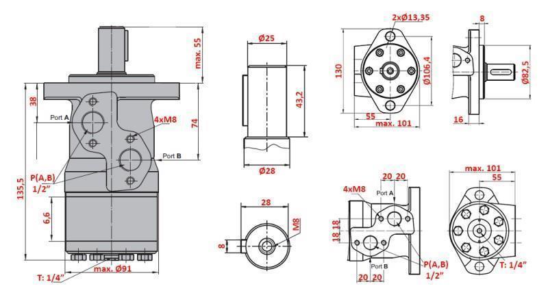 HIDRAULIKUS MOTOR MP 50