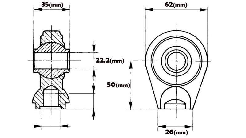 BALL-JOINT - CIRCLE Dia. 22,2/26