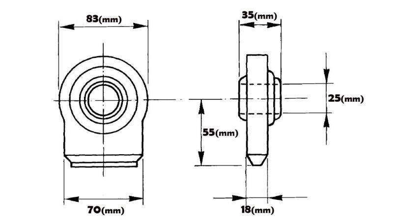 BALL-JOINT - FLAT FI 25/70