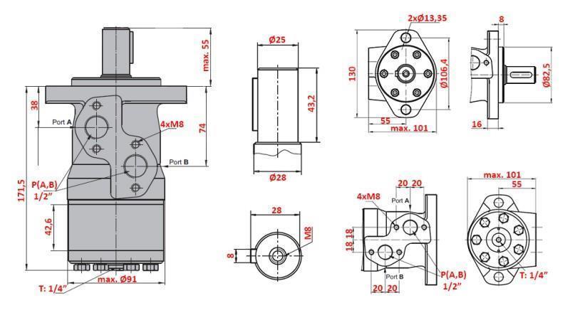 HIDRAULIKUS MOTOR MP 315