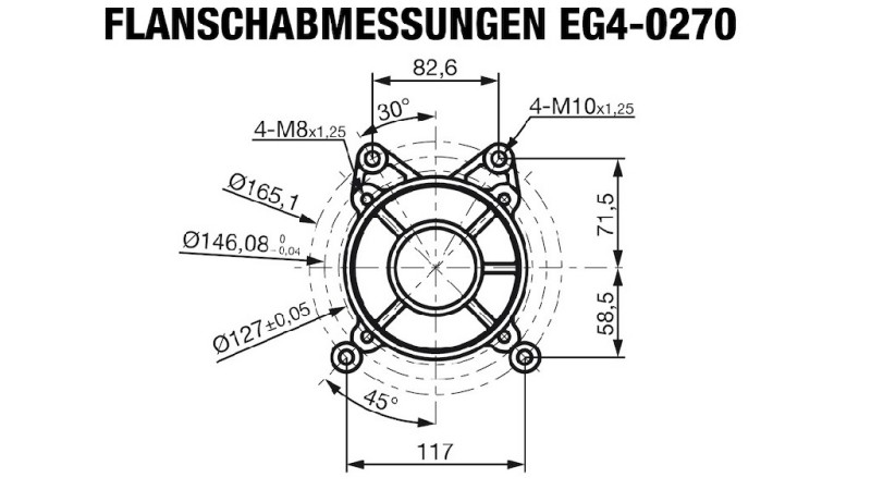 BENZINSKI MOTOR EG4-270cc-6,56kW-8,92HP-3.600 U/min-H-KW25x88.2-RUČNI POGON