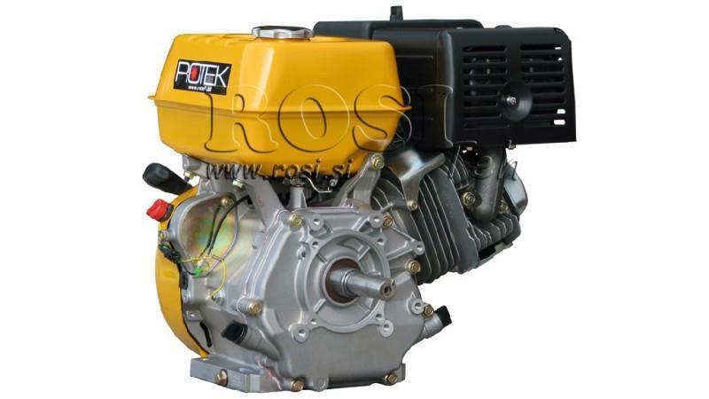 benzin motor EG4-420cc-9,6kW-13,1HP-3.600 U/min-H-KW25x88.5-kézi inditás