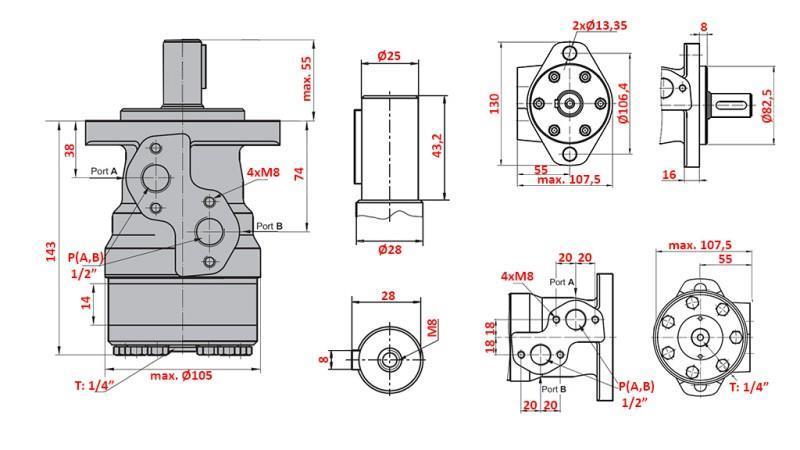 HIDRAULIKUS MOTOR MR 80