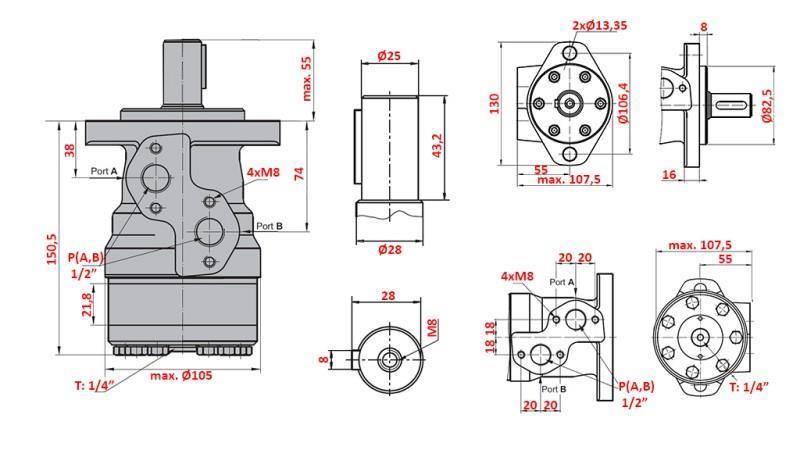 HIDRAULIKUS MOTOR MR 125