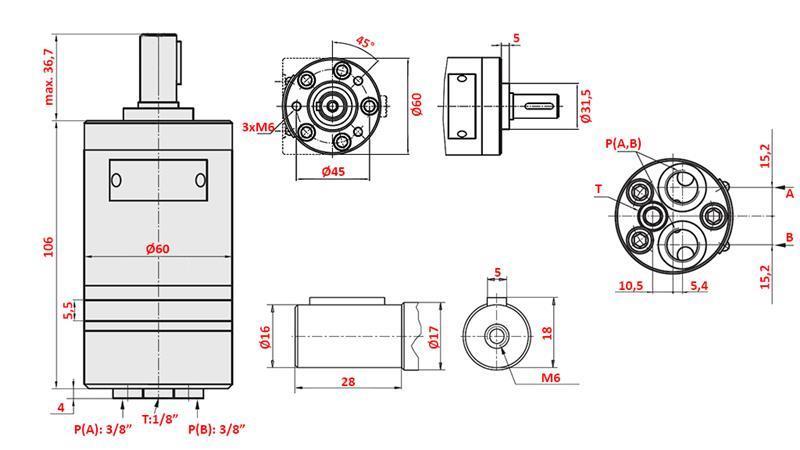 MOTOR HIDRÁULICO MM 12.5