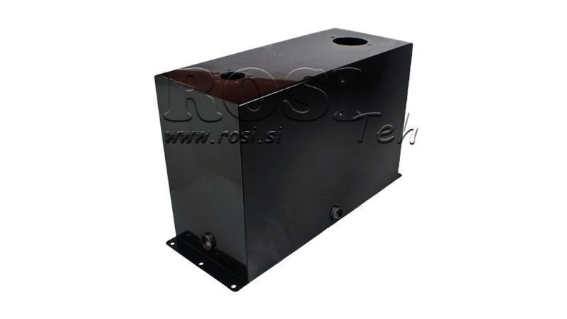 KOVOVÁ NÁDRŽ 45 LITROV KOCKA 400x250x635mm PRÍPRAVA NA NÁVRATOVÝ FILTER