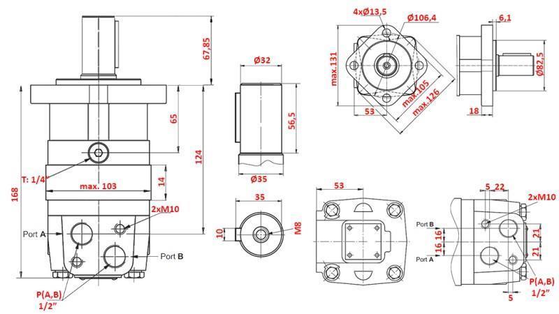 MOTORE IDRAULICO MS 80