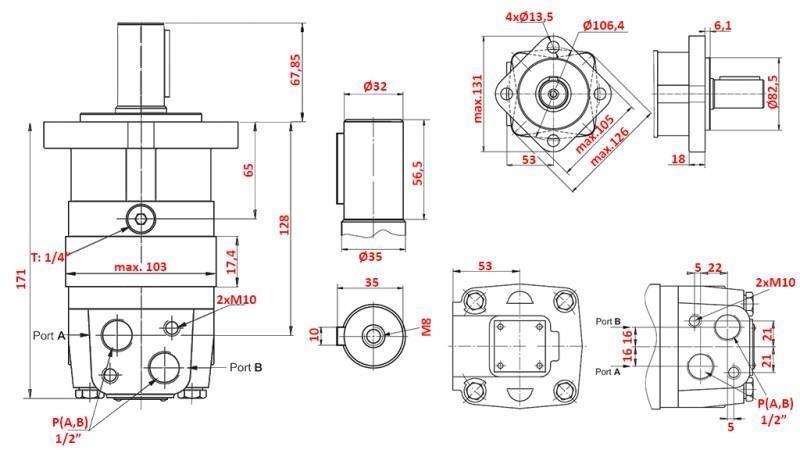 HIDRAULIKUS MOTOR MS 100